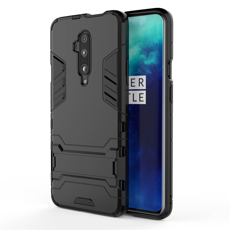 Caso Híbrido De Plástico + TPU Com Suporte Para Oneplus 7 Pro - Preto-9