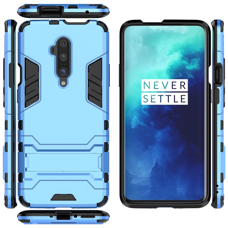 Plastic + TPU Hybrid Case with Kickstand for OnePlus 7 Pro - Baby Blue-2