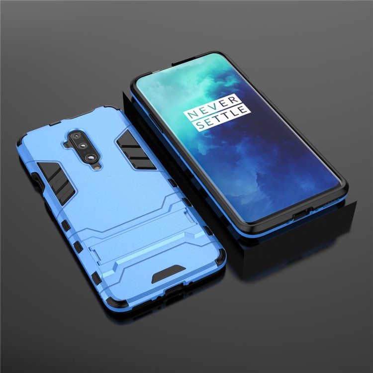 Plastic + TPU Hybrid Case with Kickstand for OnePlus 7 Pro - Baby Blue-3