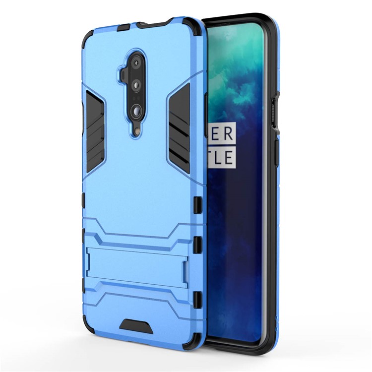 Plastic + TPU Hybrid Case with Kickstand for OnePlus 7 Pro - Baby Blue-4