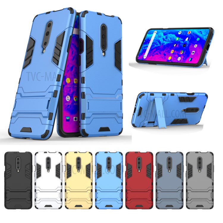 Plastic + TPU Hybrid Case with Kickstand for OnePlus 7 Pro - Baby Blue-6