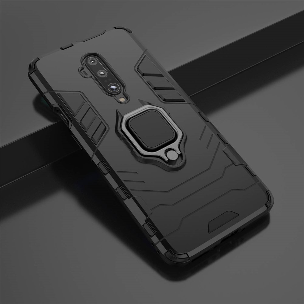 Custodia Ibrida TPU Holder di Guardia di Guardia Cool Per OnePlus 7 Pro - Nero