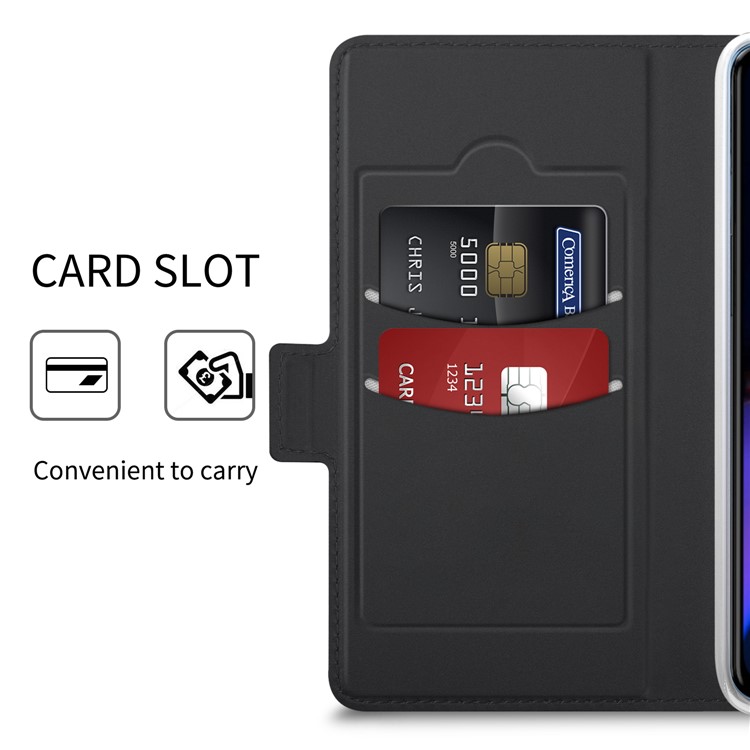 Caja Magnética Para Soporte De Flip TPU + PU Con Soporte De Tarjeta Para Oneplus 7 - Negro-6