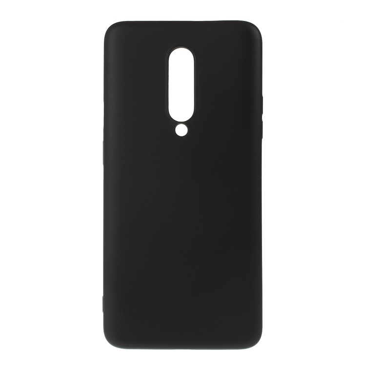 All Wrapped Back and Edges Liquid Silicone Soft Mobile Phone Shell for OnePlus 7 Pro - Black-1