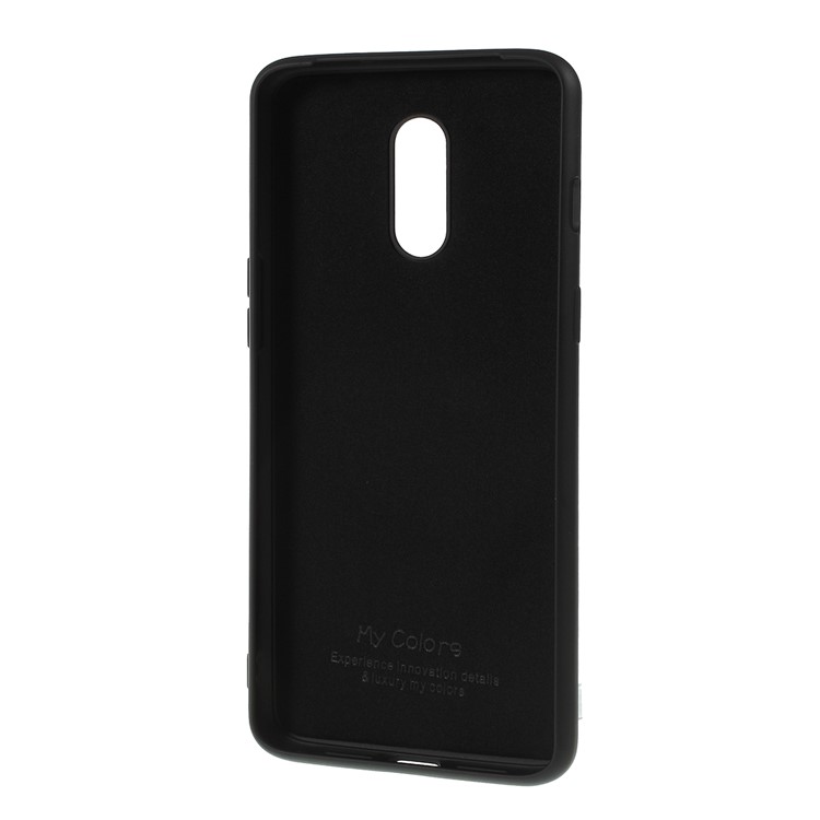 Soft Liquid Silicone Protective Phone Cover Casing for OnePlus 7 - Black-3