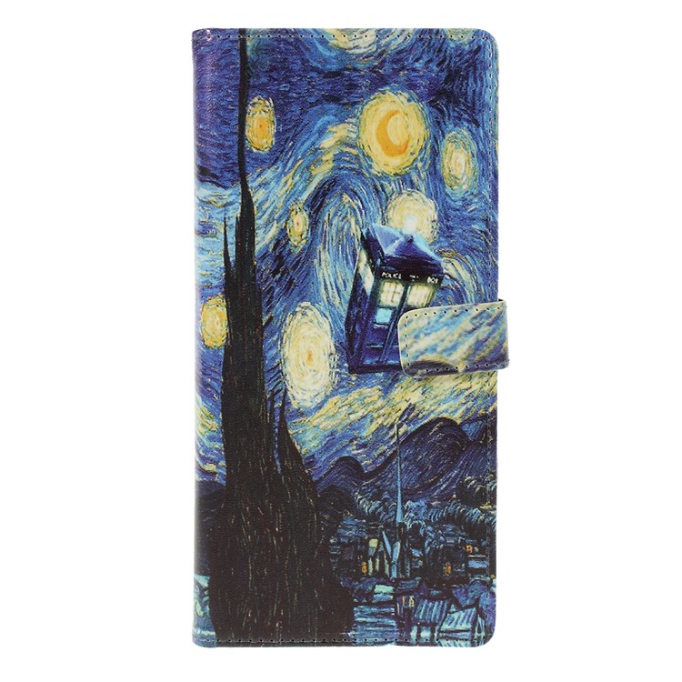 Pattern Printing Wallet Leather Stand Phone Case for OnePlus 7 Pro - Starry Sky-3