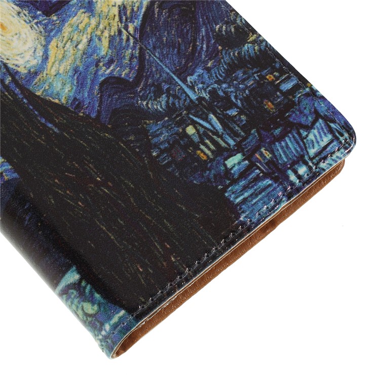 Pattern Printing Wallet Leather Stand Phone Case for OnePlus 7 Pro - Starry Sky-4