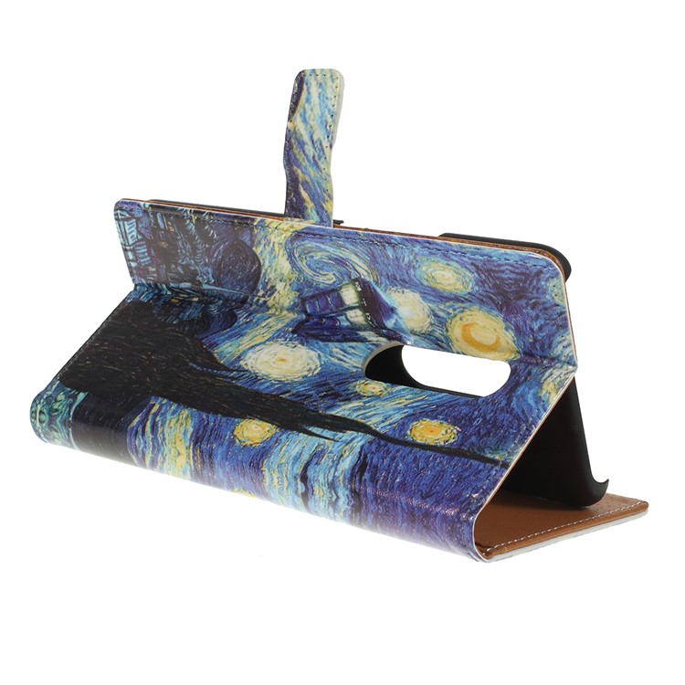 Pattern Printing Wallet Leather Stand Phone Case for OnePlus 7 Pro - Starry Sky-8