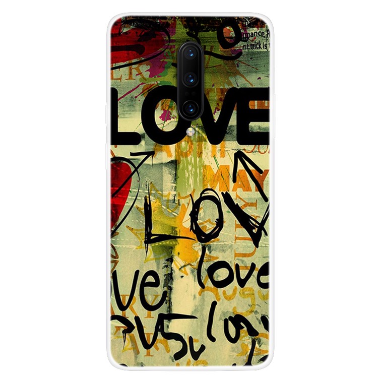 Pattern Printing TPU Case for OnePlus 7 Pro - LOVE Pattern-1