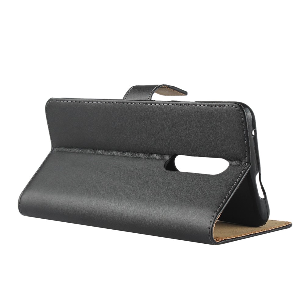 Funda De Cuero Genuino Para El Teléfono Monedero Para Oneplus 7 Pro - Negro-6