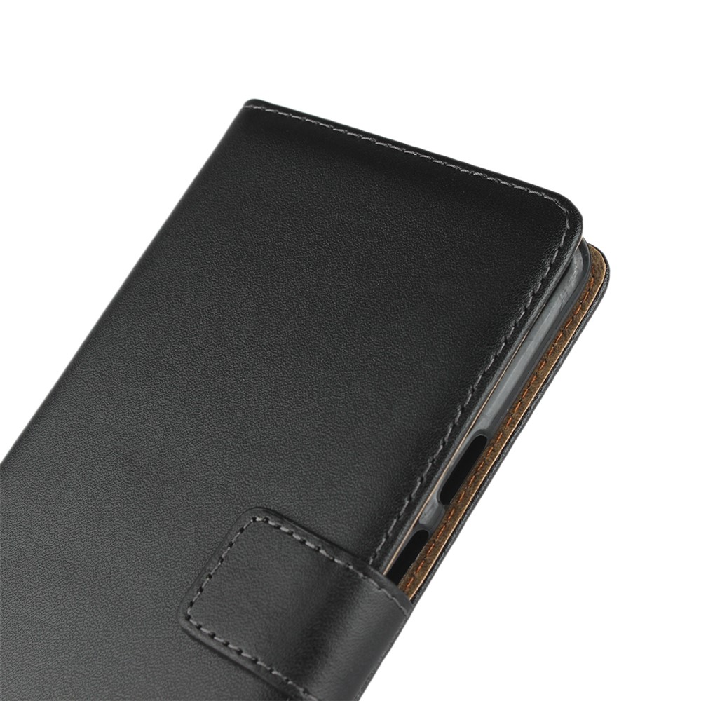 Capa de Telefone da Carteira de Couro Genuína Para OnePlus 7 Pro - Preto