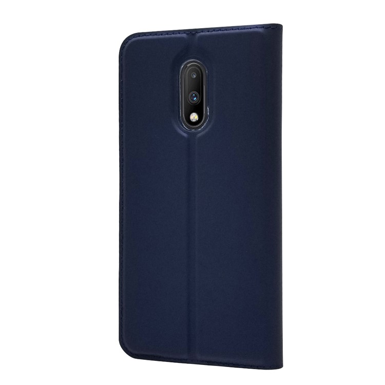 Magnetic Adsorption Leather Card Holder Casing for OnePlus 7 - Dark Blue-8