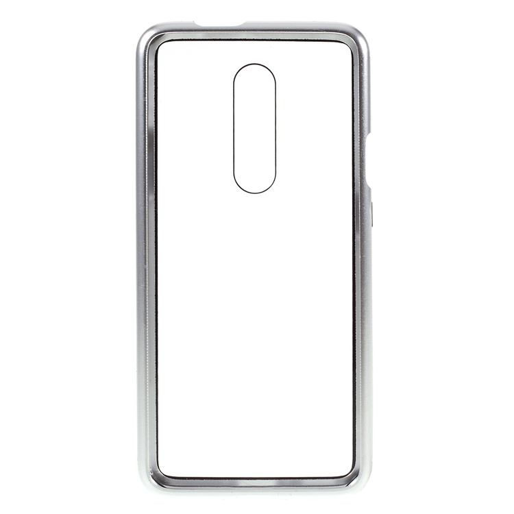 Cadre Métallique Magnétique Amovible + Étui De Protection En Verre Trempé Pour Oneplus 7 Pro - Argent-2