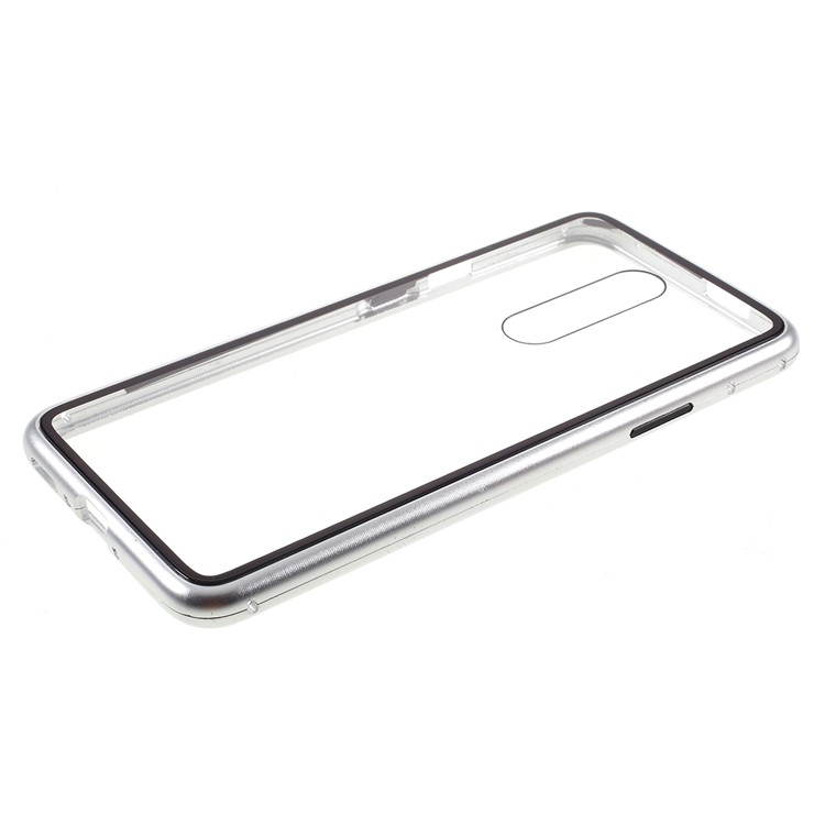 Cadre Métallique Magnétique Amovible + Étui De Protection En Verre Trempé Pour Oneplus 7 Pro - Argent-4