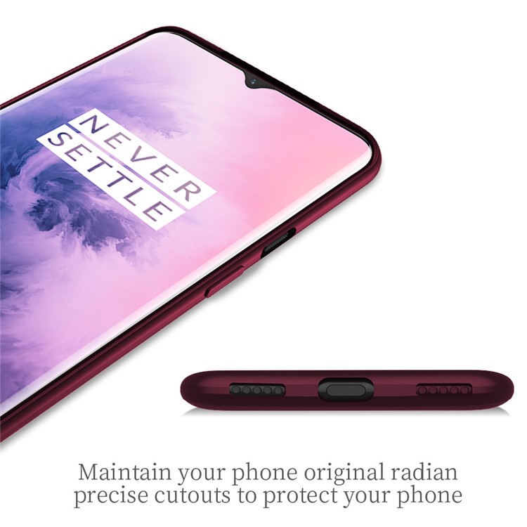 X-NIVEL Shell Serie Guardián Mate Teléfono De TPU Para OnePlus 7 - Vino Rojo-4