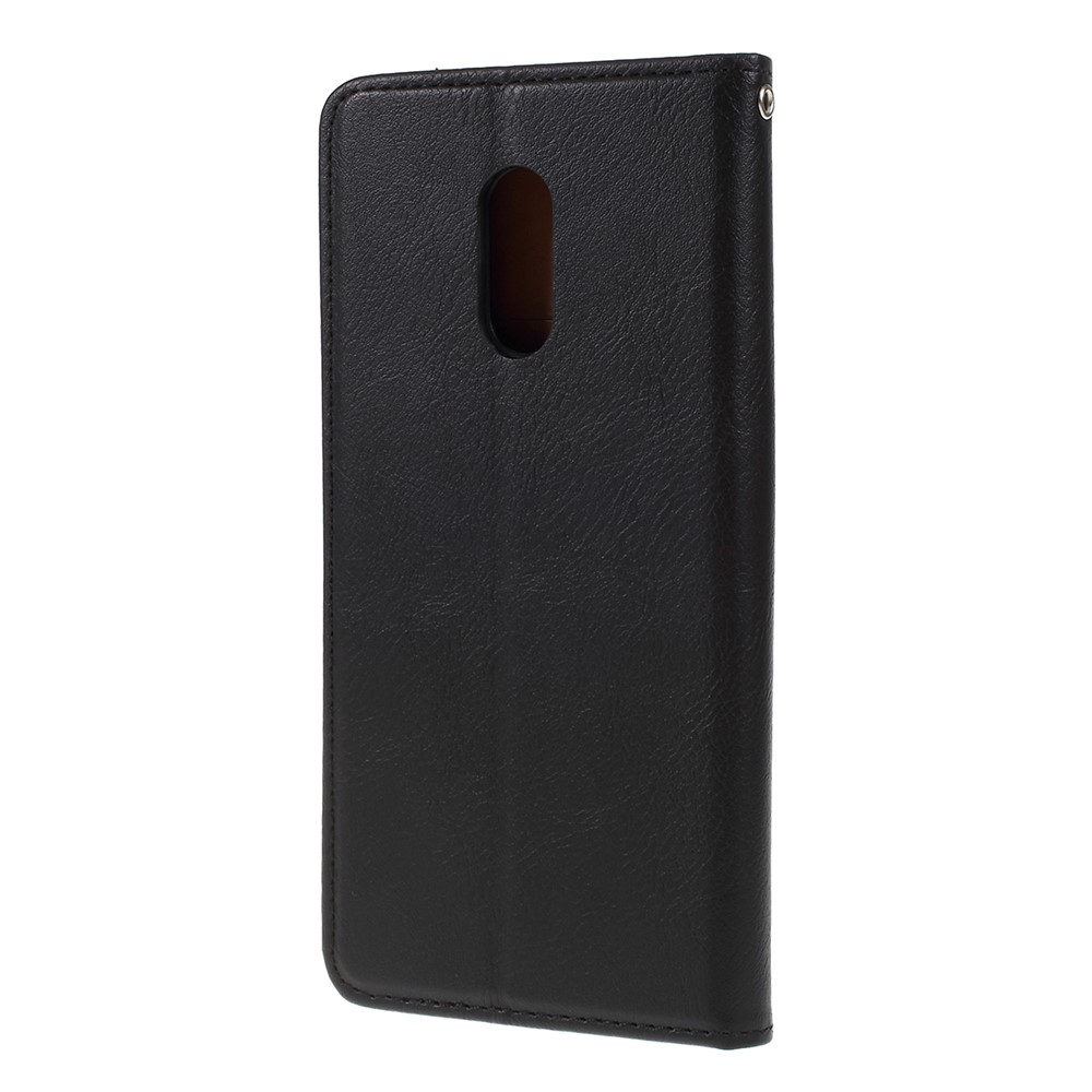 Auto-absorbed Wallet Leather Stand Phone Cover for OnePlus 7 - Black-2