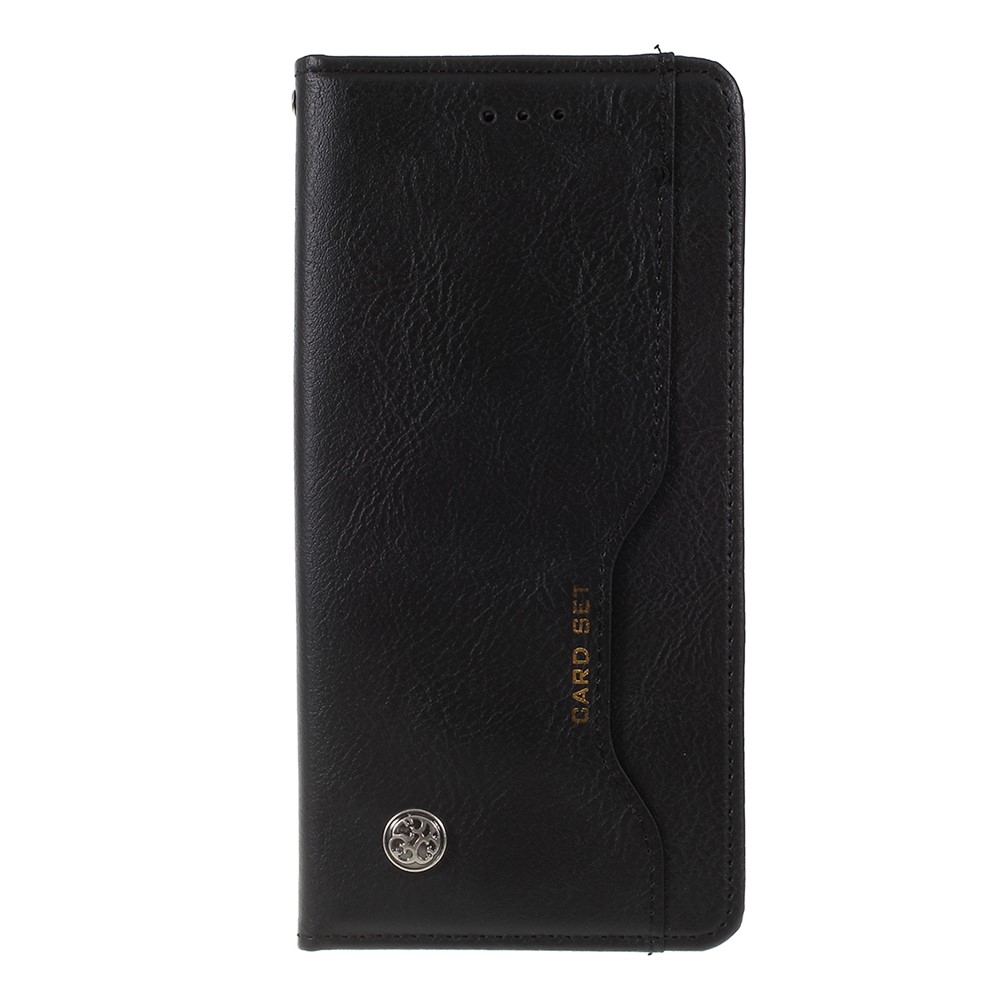 Auto-absorbed Wallet Leather Stand Phone Cover for OnePlus 7 - Black-3