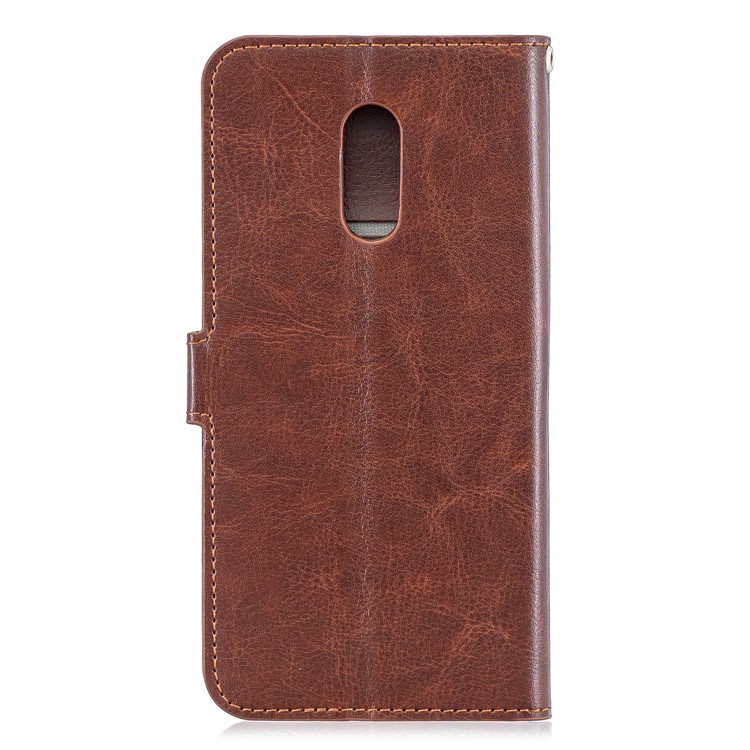 Crazy Horse Wallet Leather Stand Case for OnePlus 7 - Brown-6