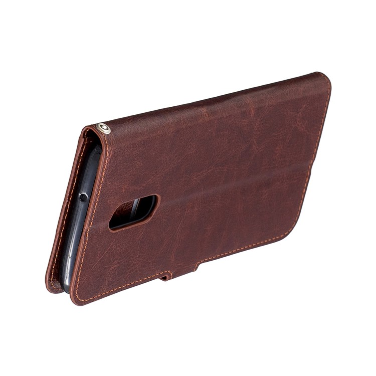 Crazy Horse Wallet Leather Stand Case for OnePlus 7 - Brown-9