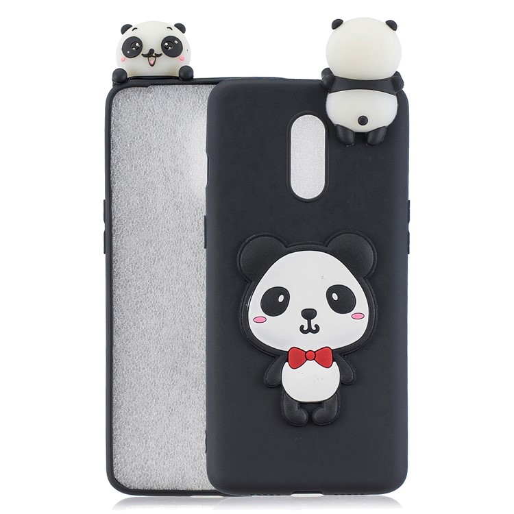 3D Cute Doll TPU Back Case for OnePlus 7 - Handsome Panda-1