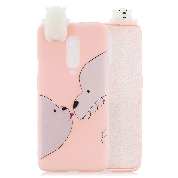 3D Animal Doll Pattern Printing TPU Protective Phone Case for OnePlus 7 Pro - Bear-1