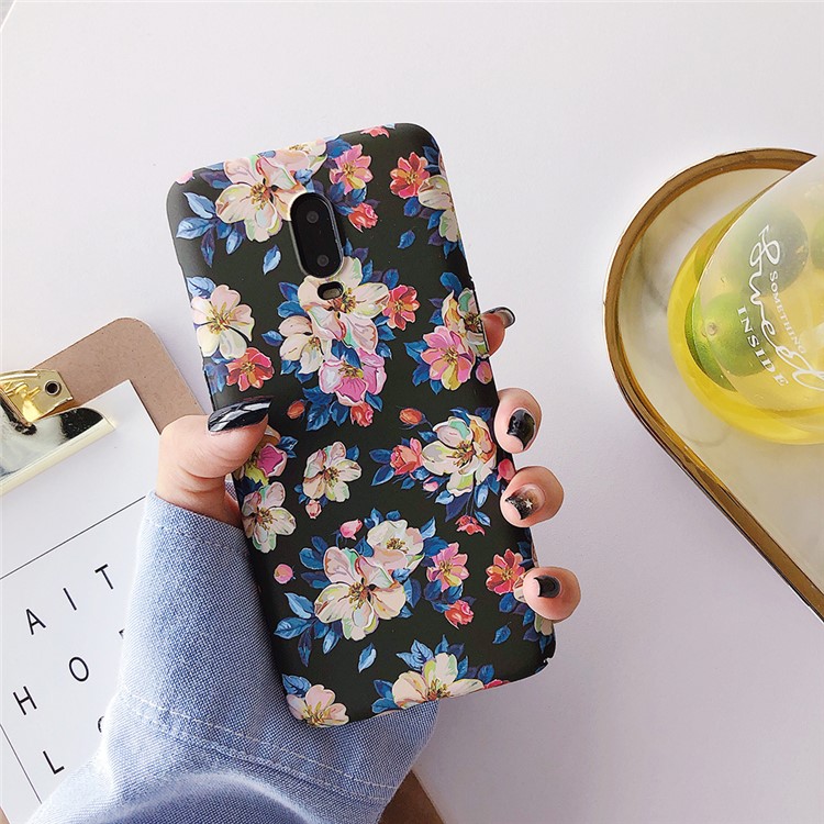 Ink Painting Flower Embossment Luminous Phone Case for OnePlus 7-3