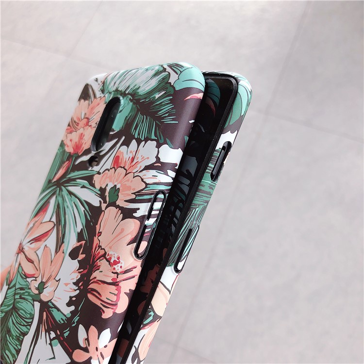 White Lotus Flower Embossment Luminous Phone Case Shell for OnePlus 7-7