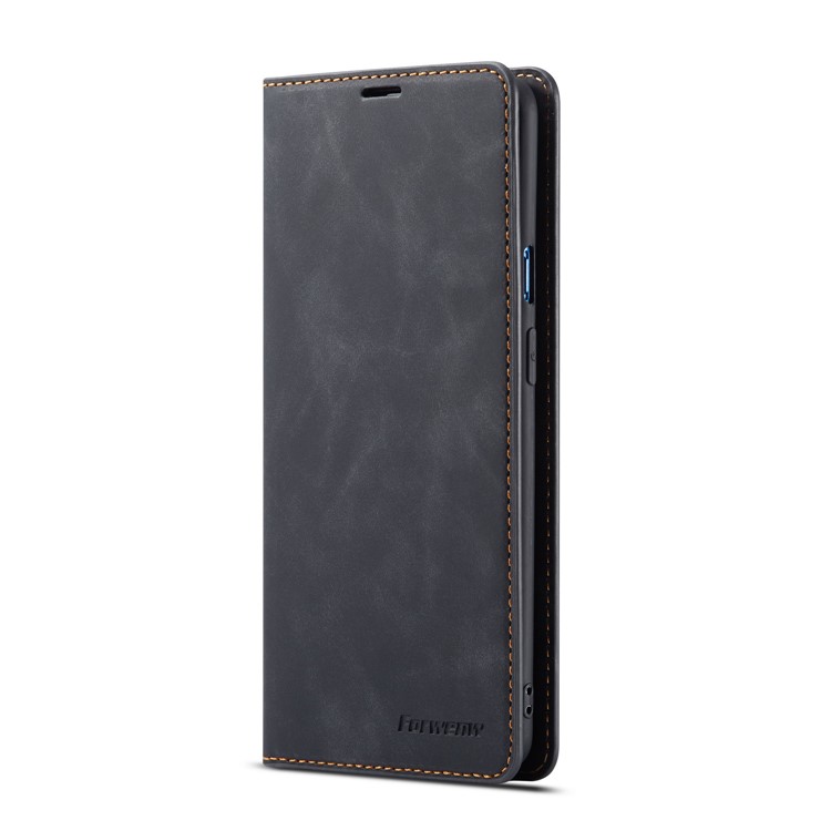 FORWENW Leather Wallet Stand Case for OnePlus 7 Pro - Black-2