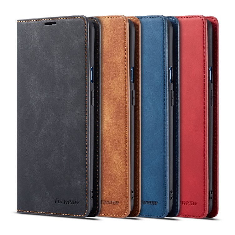 FORWENW Leather Wallet Stand Case for OnePlus 7 Pro - Black-9