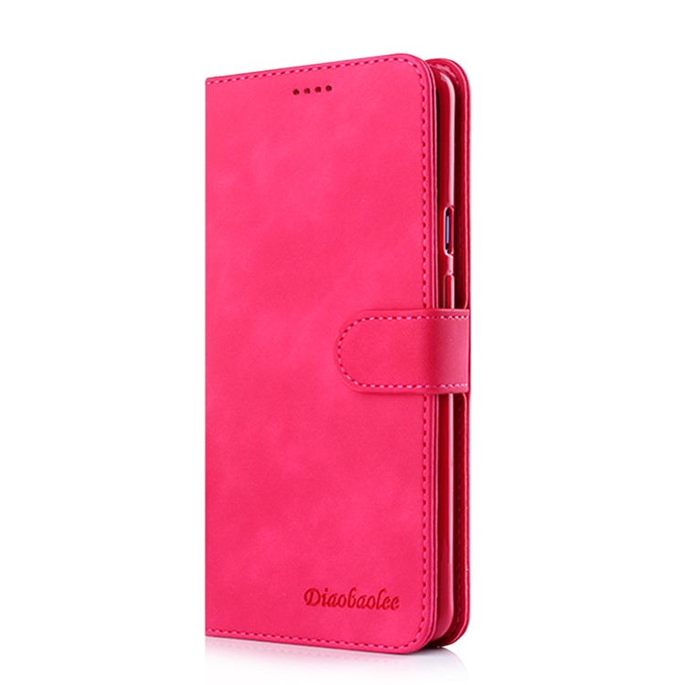 DIAOBAOLEE PU Leather TPU Wallet Stand Mobile Phone Cover Stand Casing for OnePlus 7 Pro - Rose-2