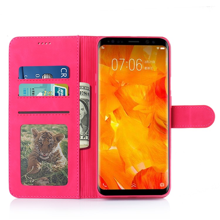 DIAOBAOLEE PU Leather TPU Wallet Stand Mobile Phone Cover Stand Casing for OnePlus 7 Pro - Rose-5