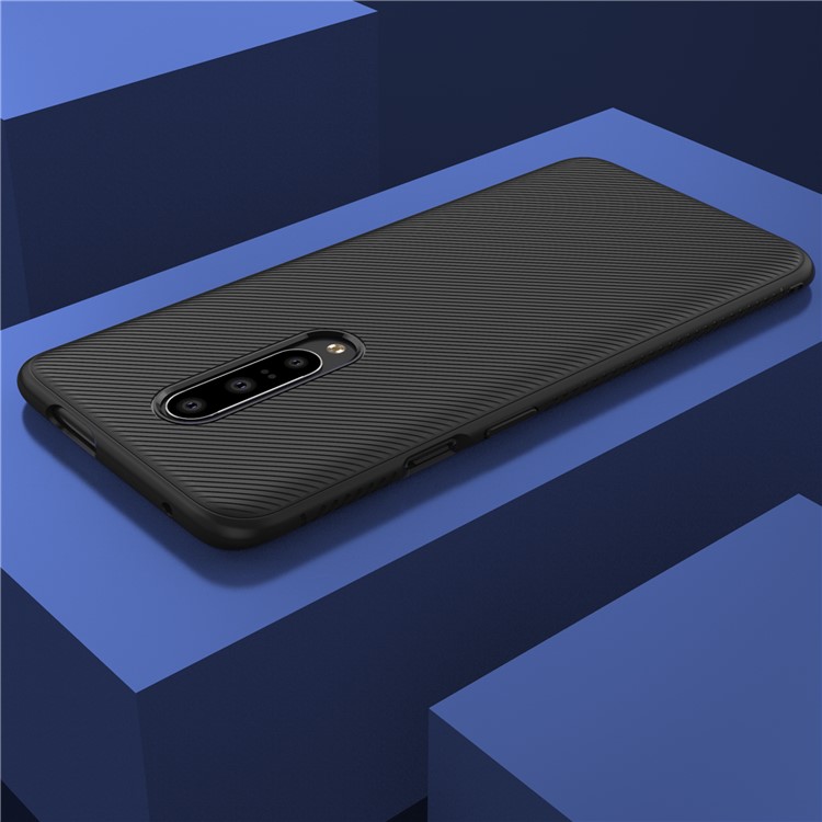 LENUO Twill Texture TPU Case for OnePlus 7 Pro - Black-8