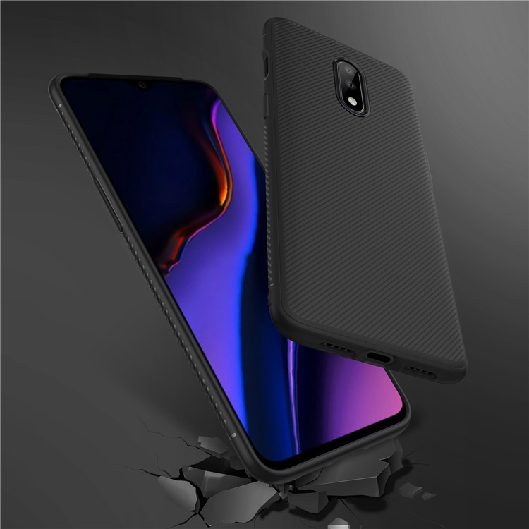 LENUO Twill Texture TPU Case for OnePlus 7 - Black-7