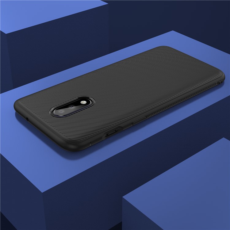 LENUO Twill Texture TPU Case for OnePlus 7 - Black-8