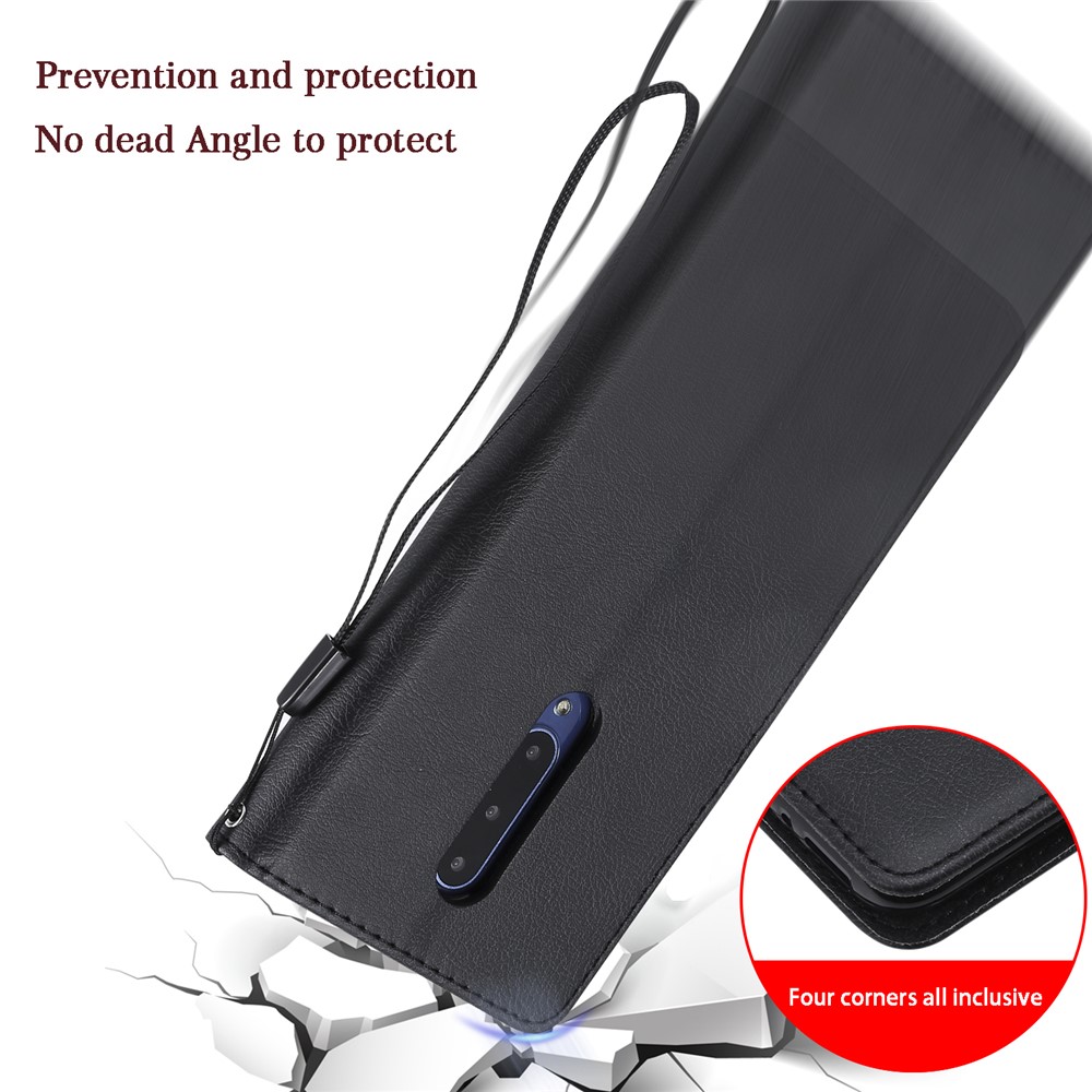 Funda Soporte De Piel Monedero Para Oneplus 7 Pro - Negro-12