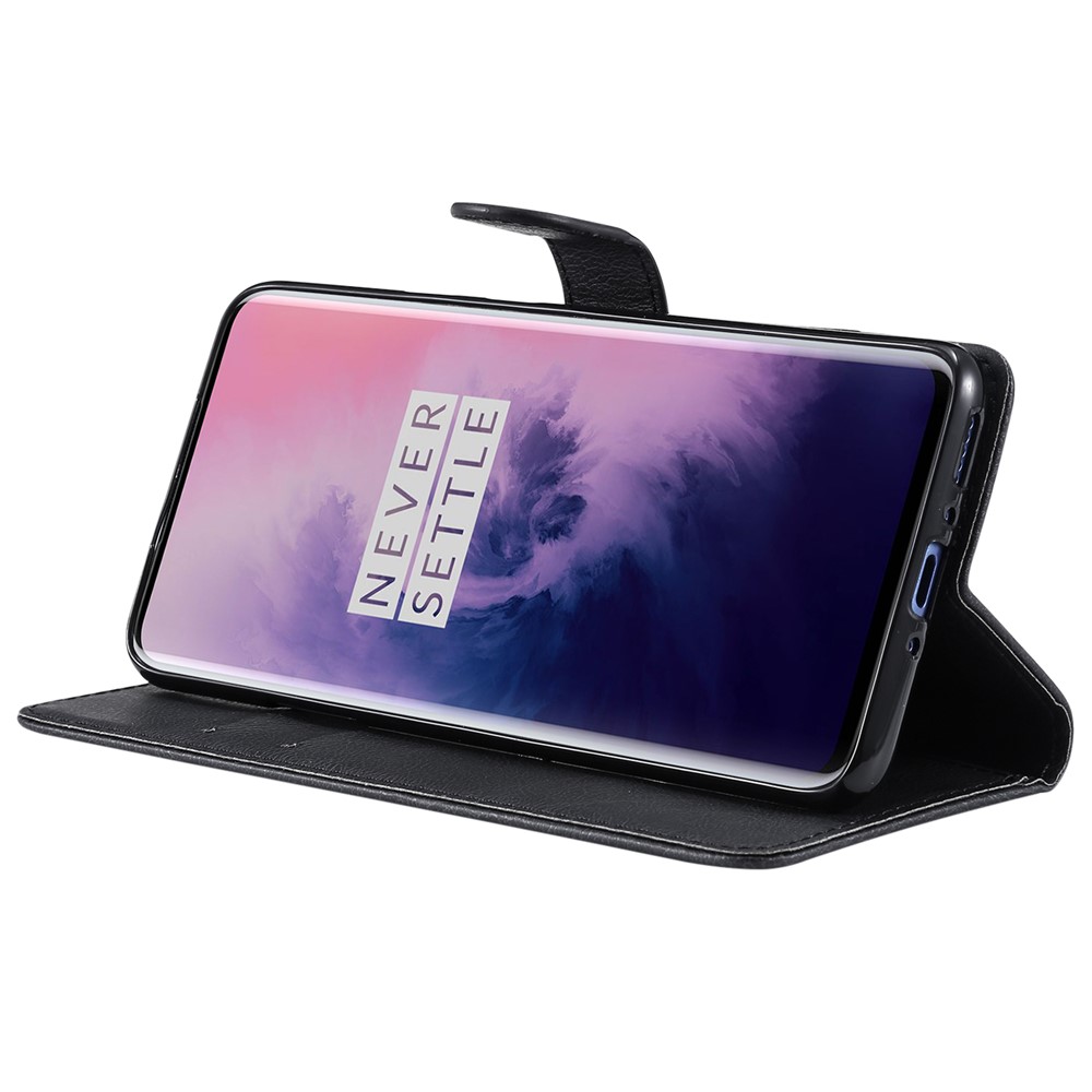 Funda Soporte De Piel Monedero Para Oneplus 7 Pro - Negro-7