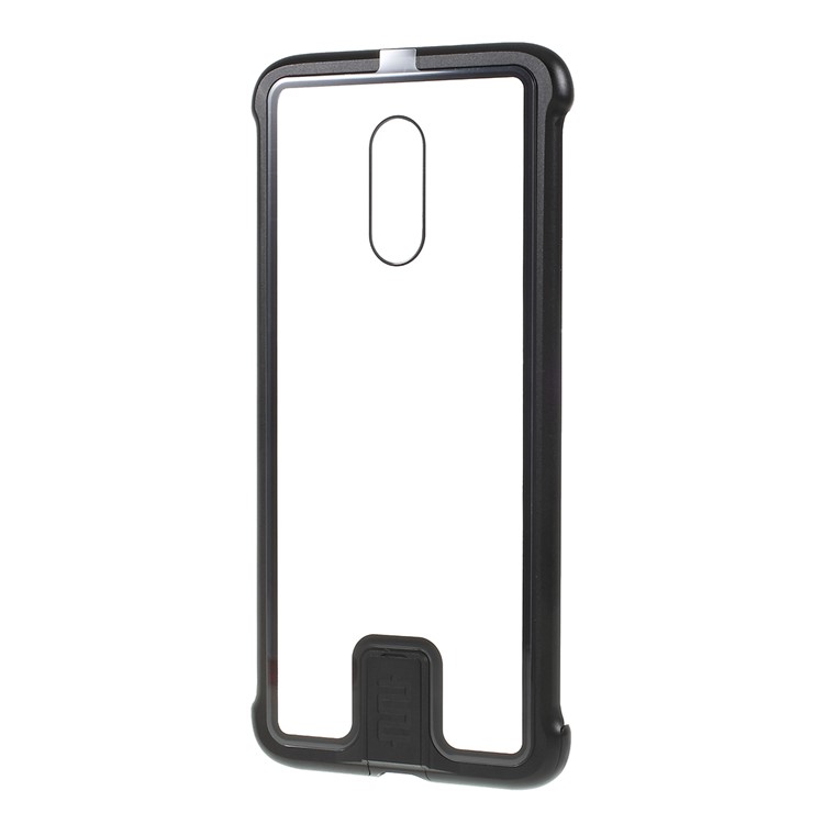 LENUO Leshield Series Metal Frame+Glass Phone Case for OnePlus 7 - Black-2