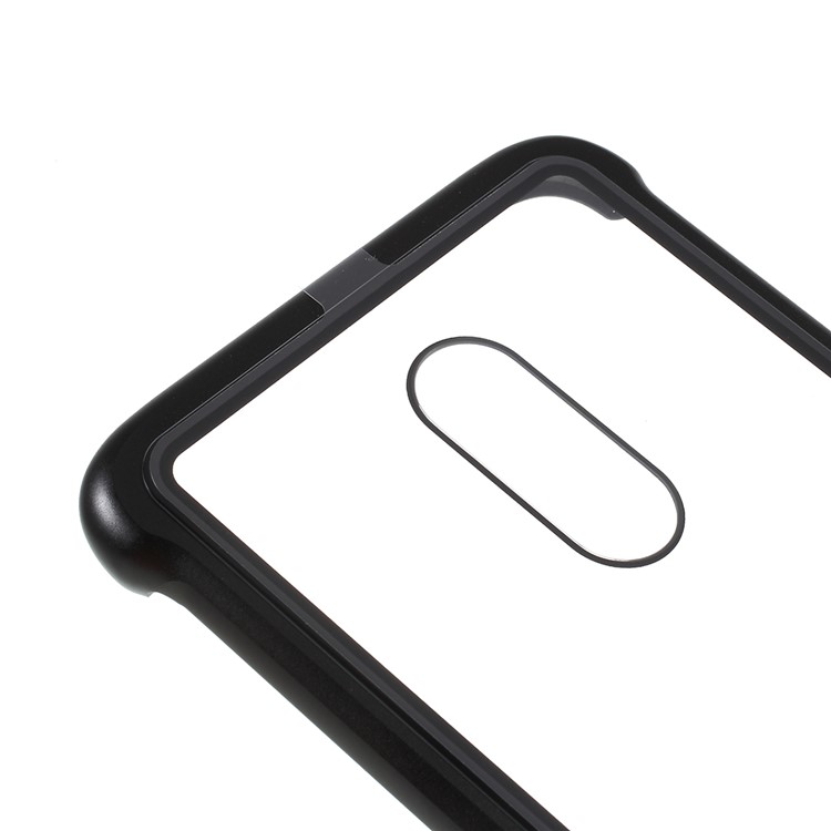 LENUO Leshield Series Metal Frame+Glass Phone Case for OnePlus 7 - Black-4