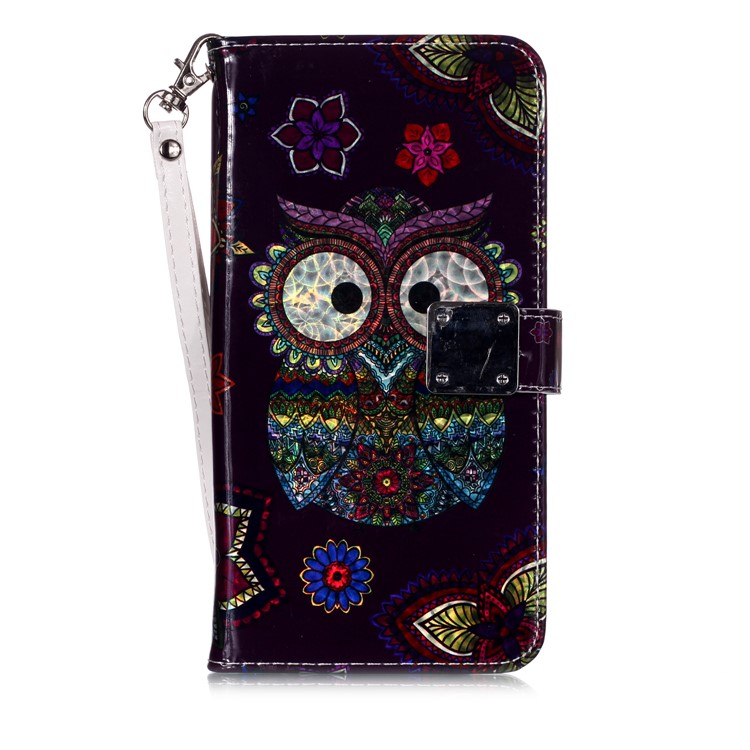 Custodia A Portafoglio In Pelle PU + TPU Con Stampa Motivo Per Oneplus 7 Pro - Gufo-3