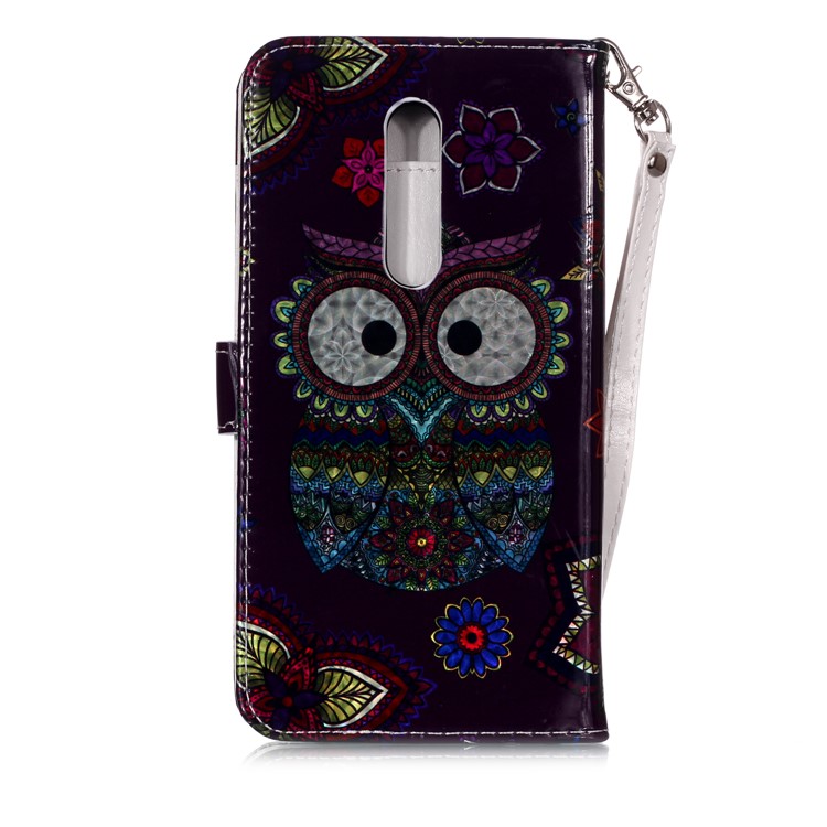 Custodia A Portafoglio In Pelle PU + TPU Con Stampa Motivo Per Oneplus 7 Pro - Gufo-4