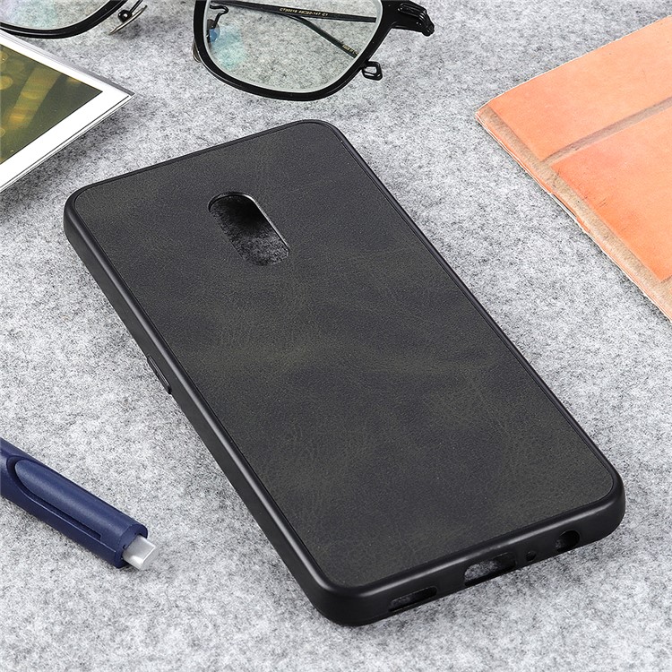 Frosted Skin PU Leather+Plastic+TPU Shell for OnePlus 7 - Black-2