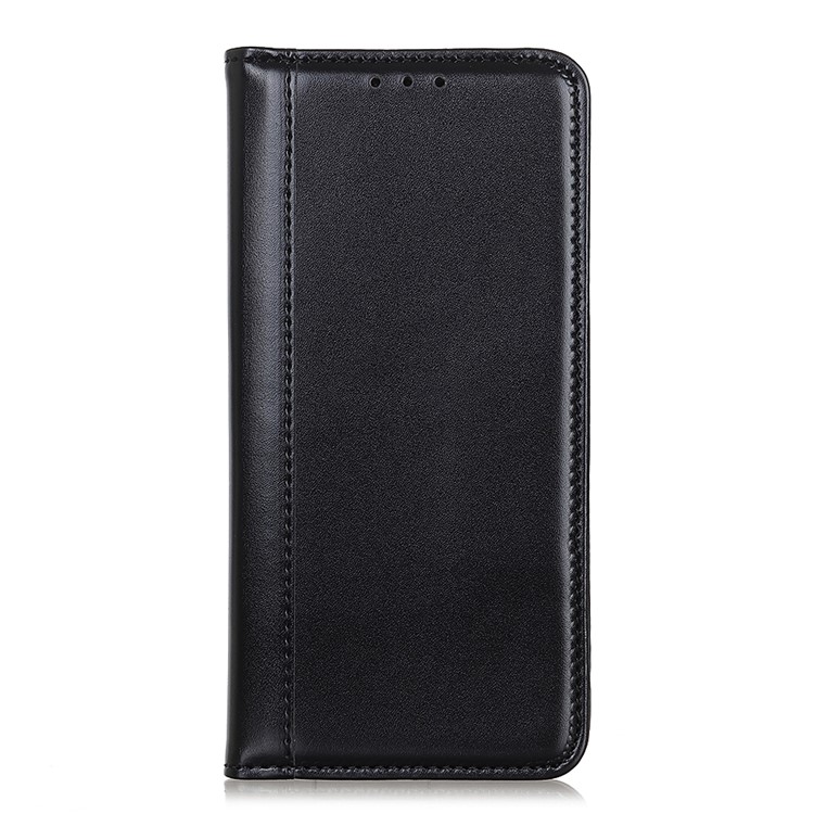 Auto-absorbed Split Leather Wallet Case Phone Cover for OnePlus 7T - Black-2