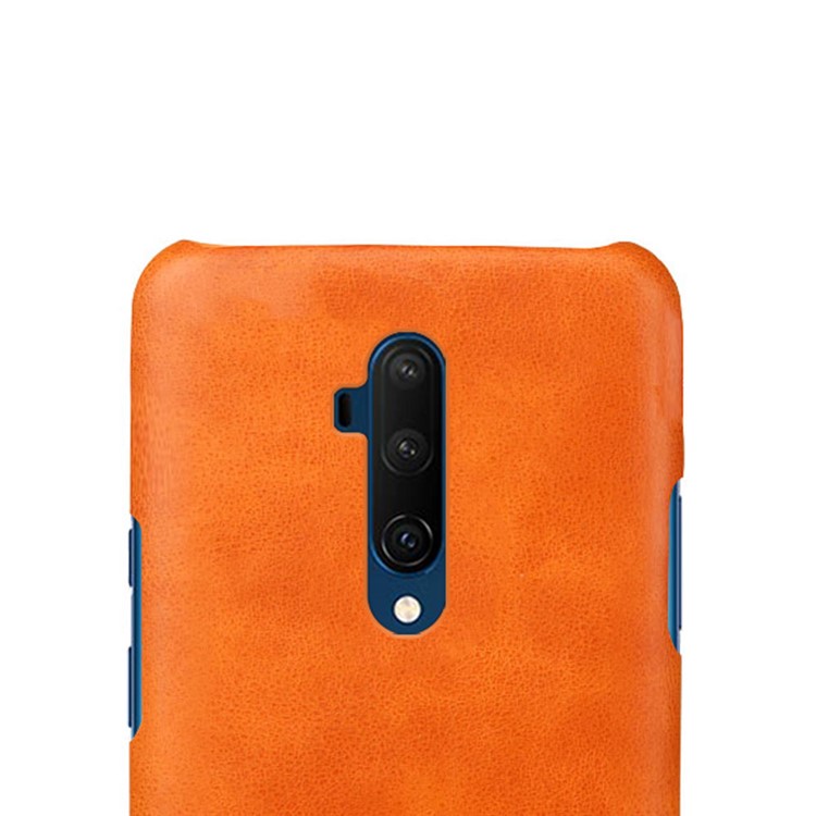 KSQ Crazy Horse PU Leather Coated Hard PC Case for OnePlus 7T Pro - Orange-4