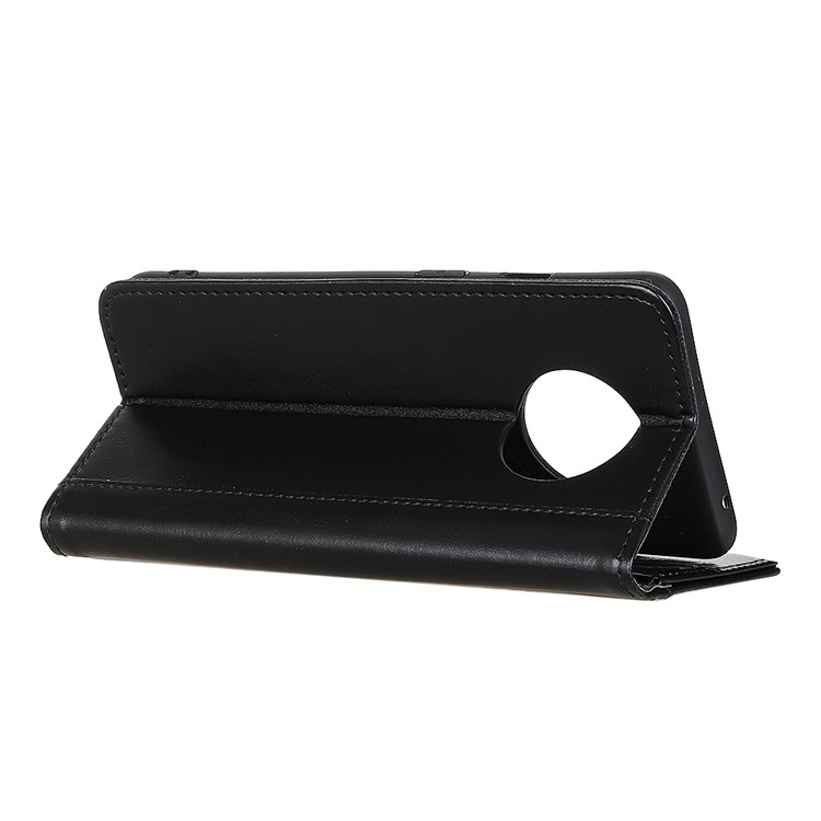 Rivet Decor Crazy Horse Style Leather Wallet Stand Shell Case for OnePlus 7T - Black-3