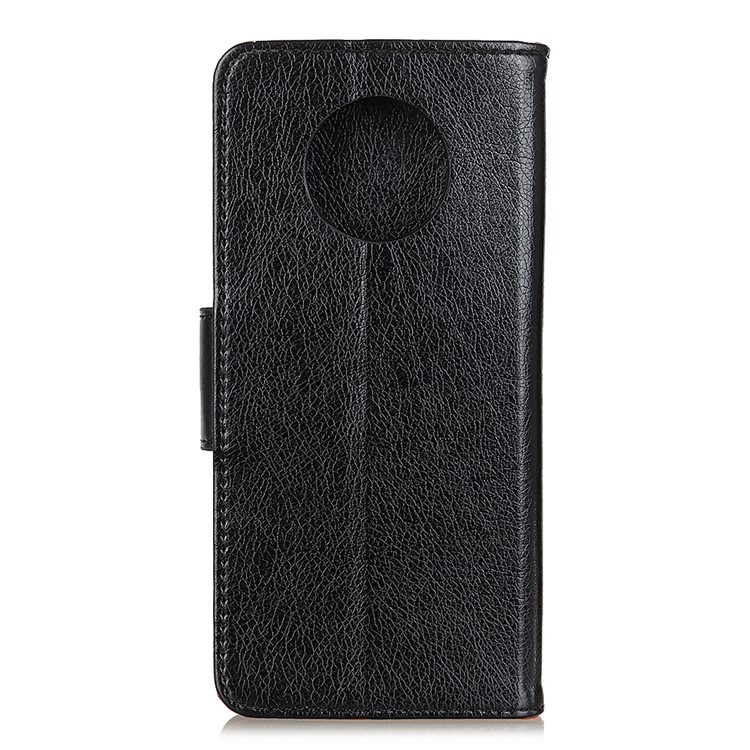 Nappa Textured Leather Protective Phone Case with Stand Wallet Cover for OnePlus 7T - Black-10