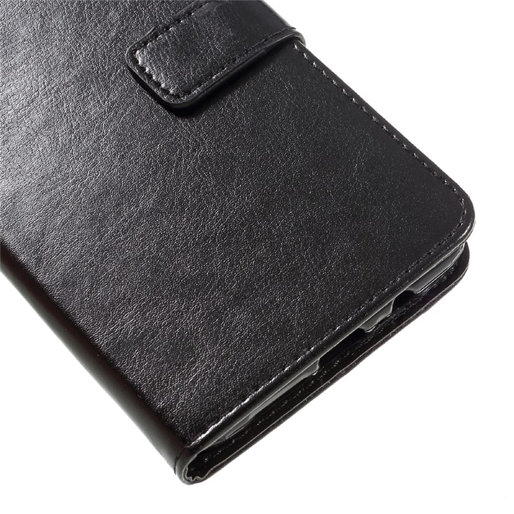 Crazy Horse Leather Wallet Stand Case for OnePlus 3 - Black-7