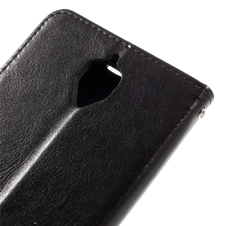 Crazy Horse Leather Wallet Stand Case for OnePlus 3 - Black-8