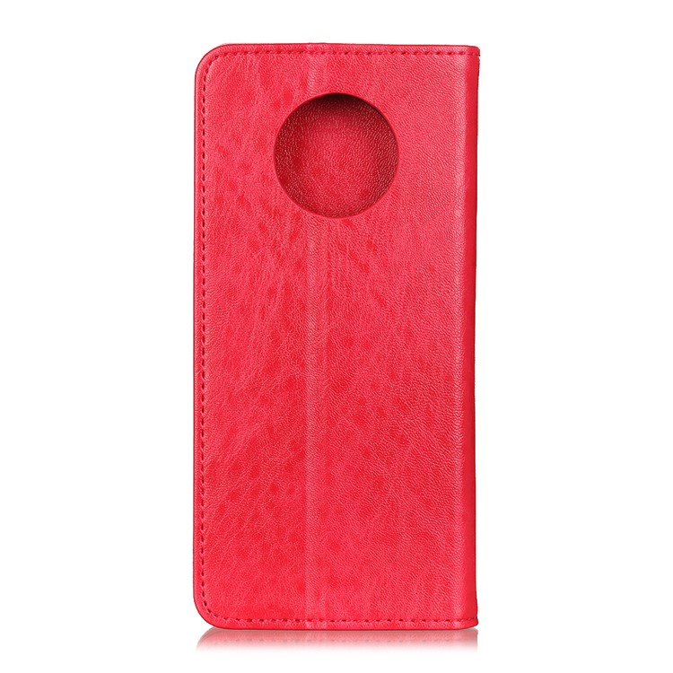 Auto-absorbed Crazy Horse Texture Leather Wallet Case for OnePlus 7T - Red-3