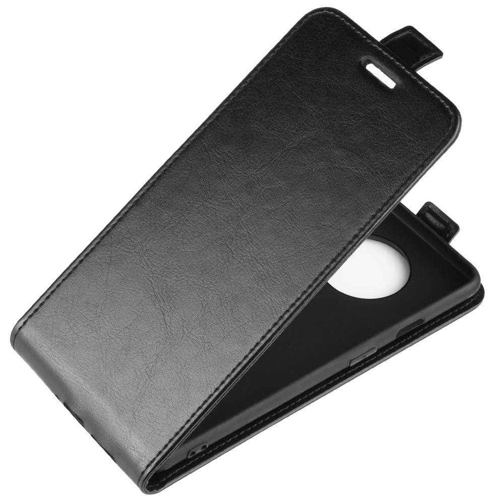 Crazy Horse Vertical Leather Case with Card Slot for OnePlus 7T - Black-3