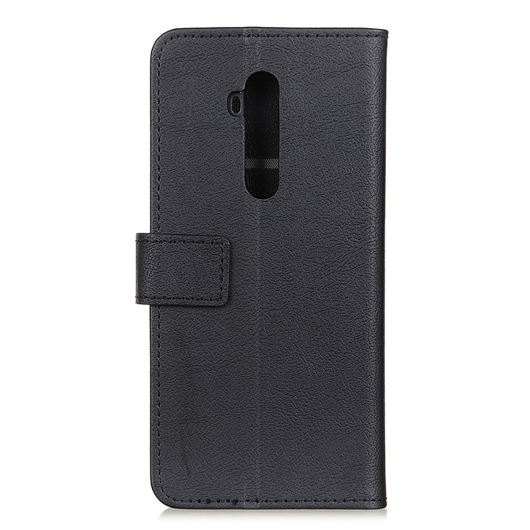 PU Leather Wallet Stand Phone Casing Shell for OnePlus 7T Pro - Black-3